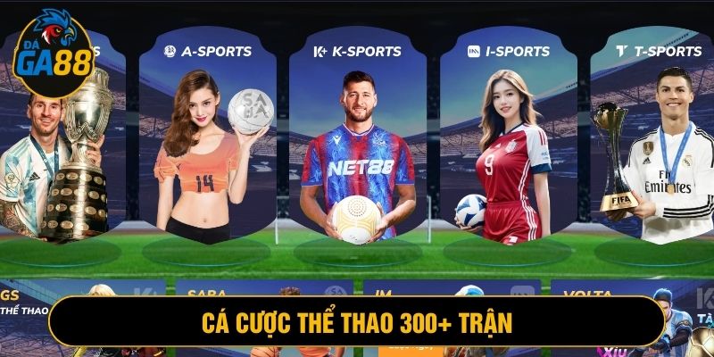 Sảnh thể thao liên tục cập nhật trận và giải đấu mới