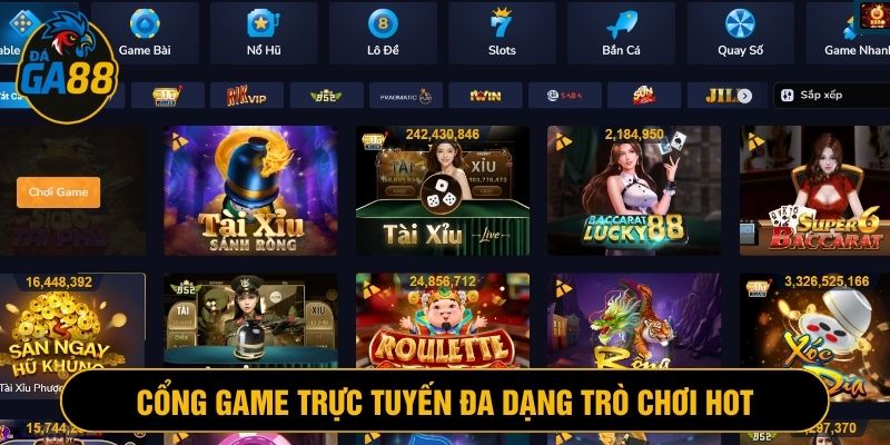 Cổng game Ga88 với loạt siêu phẩm hút khách mỗi tháng