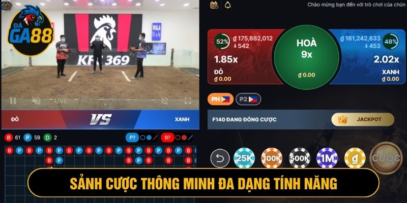 Sảnh cược được đầu tư với nhiều tính năng hỗ trợ thành viên