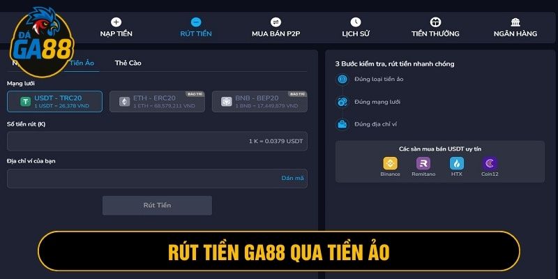 Giao dịch đổi thưởng qua tiền ảo cực đơn giản cho thành viên dùng tiền mã hóa